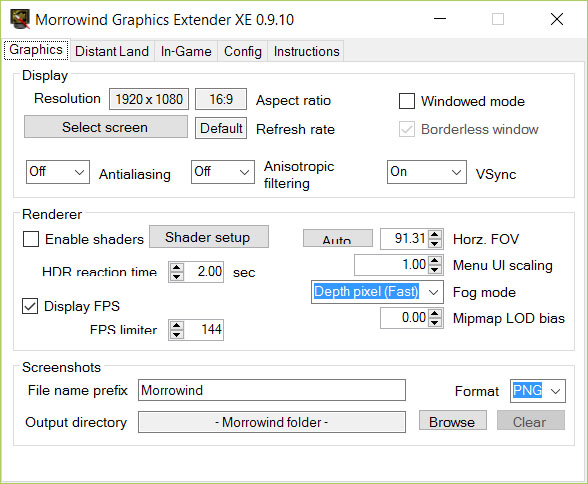 how to install morrowind graphics extender